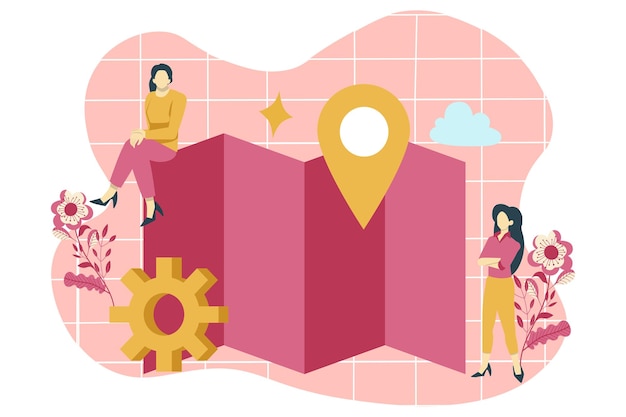 Map outline with regions